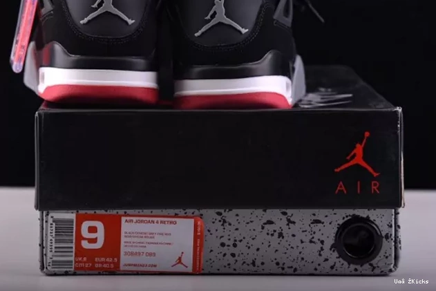 Cement 308497-089 Jordan Black 4 EasyMatch Retro 537 1104